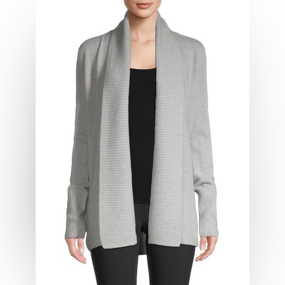 Saks Fifth Avenue Sweaters - NWT SAKS FIFTH AVENUE Open Front 100% Cashmere Cardigan in Color Gray Mist Sz S